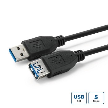 MicroConnect Kabel USB 3.2 Gen 1 A-A 2m M-F, Črn