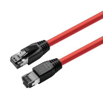 MicroConnect Kabel CAT8.1 S/FTP 0,50m Rdeč Omrežni, LSZH, Oklopljen, AWG 24