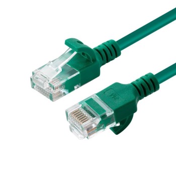 MicroConnect Kabel U/UTP CAT6A tanek 0.15M Zelen Omrežni
