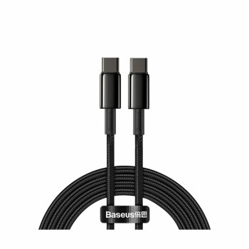 Baseus kabel USB C-C 2m 100W 20V 5A črn Tungsten pleten CATWJ-A01