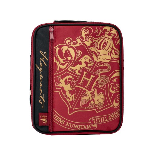 BLUE SKY HARRY POTTER DELUXE 2 POCKET LUNCH BAG BURGUNDY &ndash; CREST TORBA