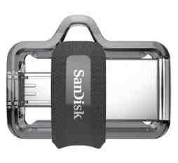 Slika izdelka: MICRO USB & USB DISK SANDISK 64GB ULTRA DUAL, 3.0, srebrno-črn, drsni priključek