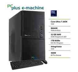 Slika izdelka: PCPLUS e-machine Core Ultra 7 265K 32GB 1TB SSD tipkovnica miška namizni računalnik