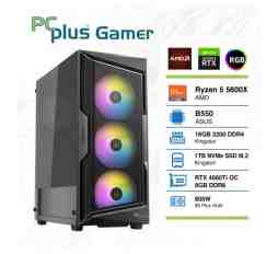 Slika izdelka: PCPLUS Gamer Ryzen 5 5600X 16GB 1TB NVMe SSD GeForce RTX 4060 Ti 8GB RGB gaming namizni računalnik