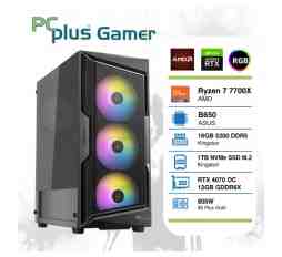 Slika izdelka: PCPLUS Gamer Ryzen 7 5700X 16GB 1TB NVMe SSD GeForce RTX 4070 12GB RGB gaming namizni računalnik