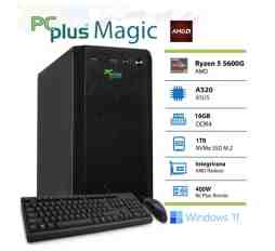 Slika izdelka: PCPLUS Magic AMD Ryzen 5 5600G 16GB 1TB NVMe SSD Windows 11 Home tipkovnica miška namizni računalnik