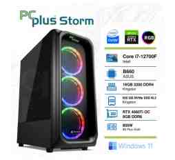 Slika izdelka: PCPLUS Storm i7-12700F 16GB 1TB NVMe SSD GeForce RTX 4060 Ti DDR6 8GB RGB Windows 11 Home gaming namizni računalnik