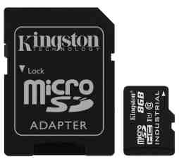Slika izdelka: SDHC Kingston micro 8GB INDUSTRIAL, Class 10, UHS-I, U3, V30, A1