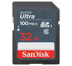 Slika izdelka: SDHC SanDisk 32GB Ultra, 100 MB