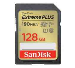 Slika izdelka: SDXC SANDISK 128GB EXTREME PLUS, 190