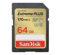 Slika izdelka: SDXC SANDISK 64GB EXTREME PLUS, 170