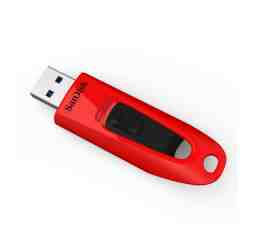 Slika izdelka: USB DISK SANDISK 32GB ULTRA RDEČA, 3.0, rdeč, brez pokrovčka