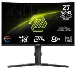 Slika izdelka: Zaslon MSI MAG 275CQRF QD E2 / 27" / WQHD / Rapid VA / 180Hz / 0.5ms (GtG) / ukrivljen / črn - nastavljiv po višini - PD 15W