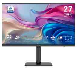 Slika izdelka: Zaslon MSI Modern MD272UPHG / 27" / UHD / IPS / 60Hz / 4ms (GtG) / KVM / črn - nastavljiv po višini - PD 98W